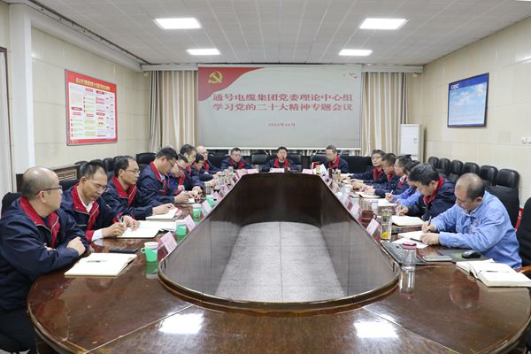 通号电缆集团党委理论中心组召开专题会议传达学习党的二十大精神