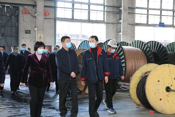 焦作市人大常委会党组书记、主任王建修一行莅临焦缆公司调研指导工作