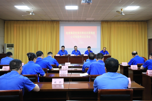电缆集团党委巡察组召开巡察焦缆公司党委情况反馈会 