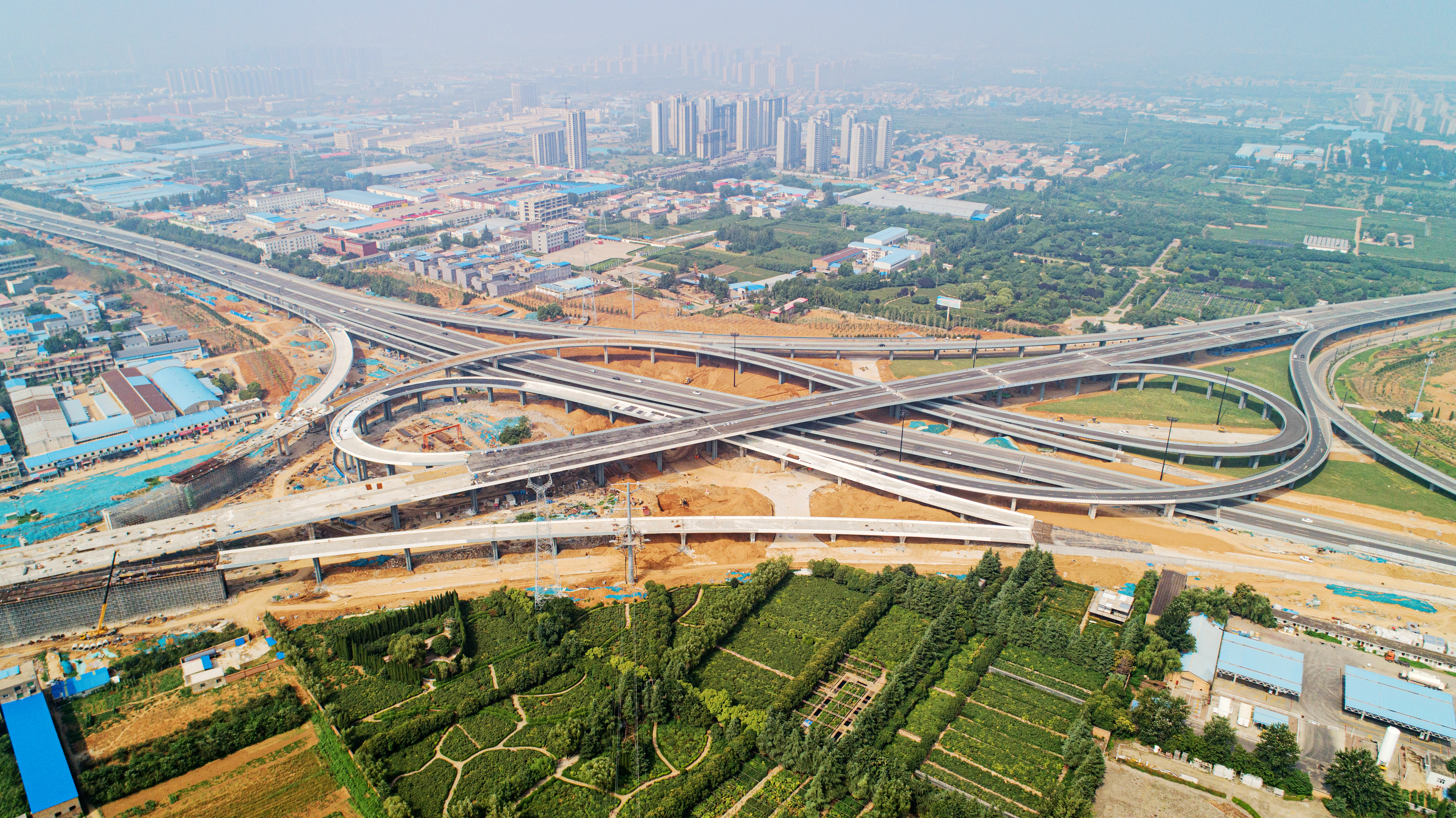 洛阳市机场西路与王城大道互通立交工程项目-全景俯瞰2