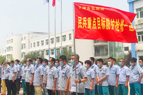津信公司重点目标防护抢修民兵连成立